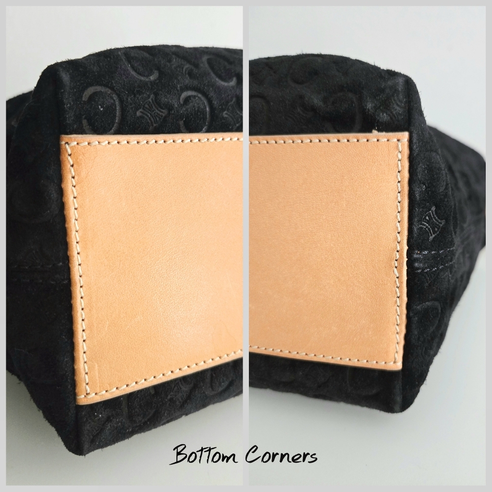 Authentic CELINE Rare Suede Vintage Macadam Bag Clutch Pochette Wallet Purse‎ - Picture 13 of 16